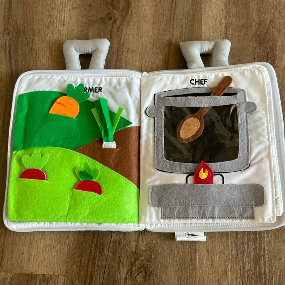 Quiet Book Fabric Busy Book for Toddlers 3 & up Airplane Toddler Travel Toys - Picture 5 of 16